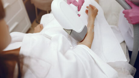 Woman in cosmetology studio on laser hair removal Laser Hair Removal in Brentwood